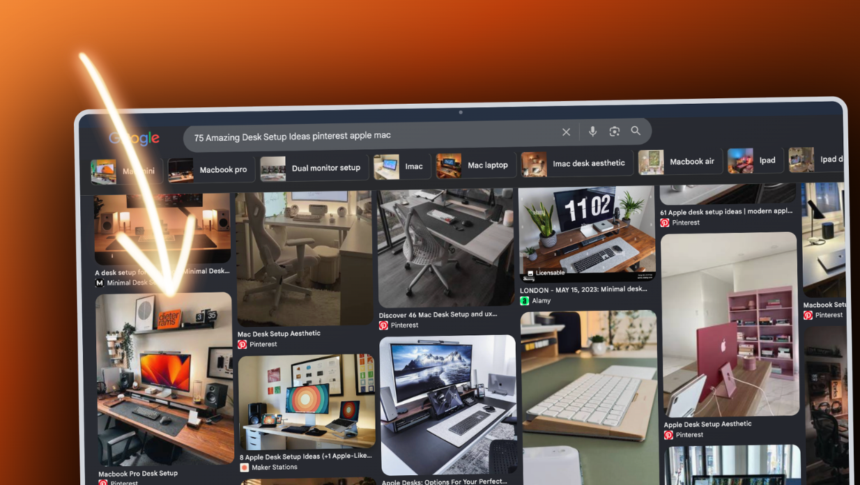A grid of image search results with the target image highlighted